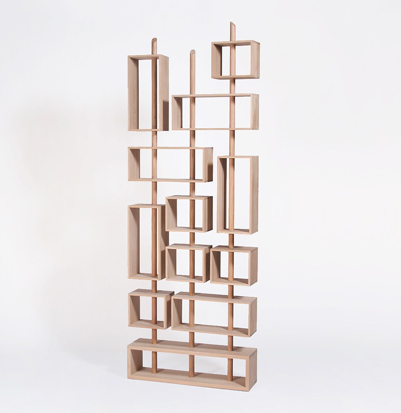 bibliotheque 3 mats modulable en bois design