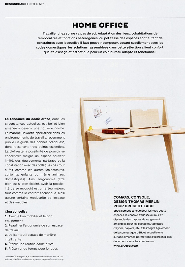 article magazine architectures à vivre home office drugeot manufacture