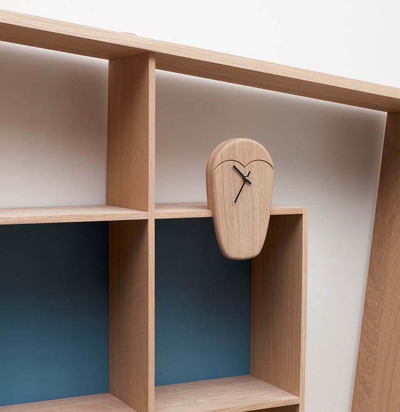 accessoires scandinaves objet déco horloge bois massif artisanat